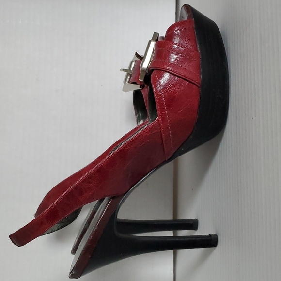 GUESS Slingback PEEP TOE Stilettos Heels Platforms Pumps Shoes Woman's 7 WOMEN'S - Picture 11 of 16